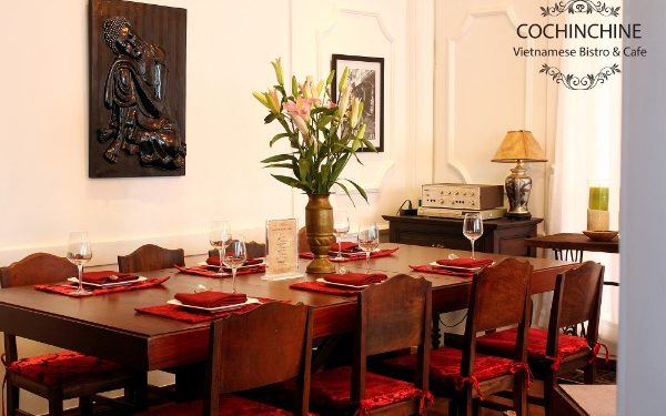 Big table corner is a gathering place for friends & family.