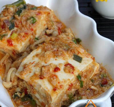 Steamed_Sweet_and_Sour_Fresh_Tofu_with_Minced_Shrimp,_Meat_recipe