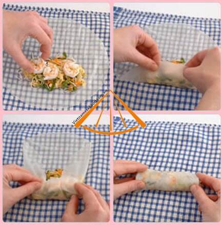Step 4 process-rolling-paper-rice