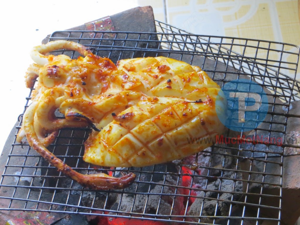 Grilled Squids with Chili Powder Street Food