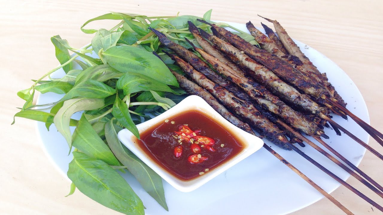 Grilled goby fish with chili