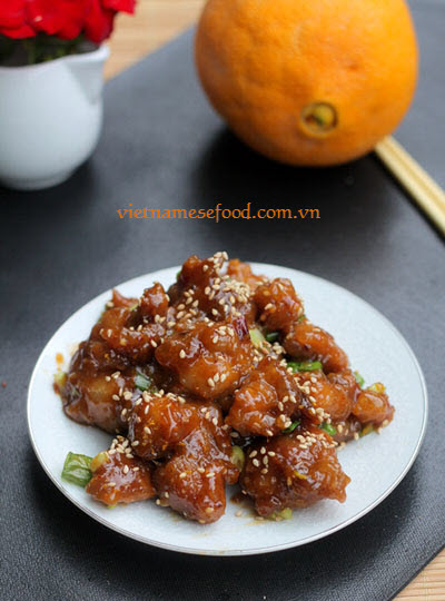 Braised Chicken with Orange Recipe (Gà Sốt Cam)