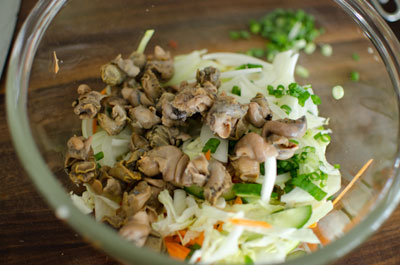 Spicy and Sour Snail Salad (Nộm ốc chua cay)