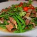 Stir fried French Beans with Chicken Organs Recipe (Đậu Cô Ve Xào Lòng Gà)
