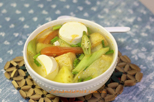 Vegetarian Sour Soup Recipe (Canh Chua Chay)